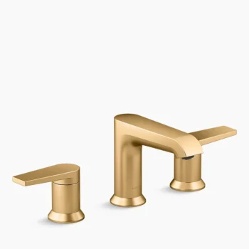 Kohler Hint Widespread bathroom sink faucet, 1.2 gpm - Vibrant Brushed Moderne Brass