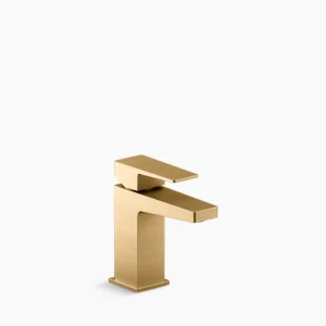 Kohler Honesty Single-handle bathroom sink faucet, 1.0 gpm – Vibrant Brushed Moderne Brass