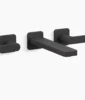 Kohler Parallel Wall-mount bathroom sink faucet trim, 1.2 gpm – Matte Black