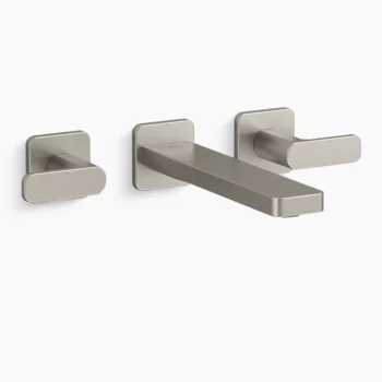Kohler Parallel Wall-mount bathroom sink faucet trim, 1.2 gpm - Vibrant Brushed Nickel