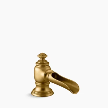 Kohler Artifacts with Flume design Bathroom sink faucet spout with Flume design, 1.2 gpm - Vibrant Brushed Moderne Brass