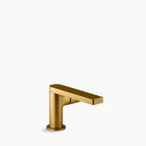 Kohler Composed Single-handle bathroom sink faucet with Cylindrical handle, 1.2 gpm – Vibrant Brushed Moderne Brass