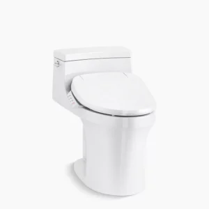 Kohler San Souci Hidden cord one-piece compact elongated toilet with concealed trapway, 1.28 gpf toilet – White