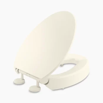 Kohler Hyten Elevated Quiet-Close‚ elongated toilet seat - Biscuit - Image 2
