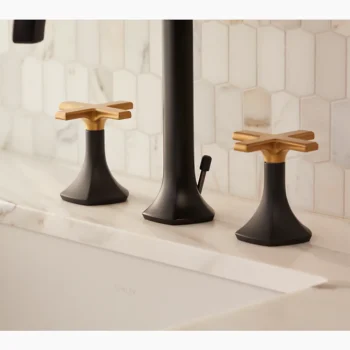 Kohler Occasion Tall single-handle bathroom sink faucet, 1.0 gpm - Vibrant French Gold - Image 8