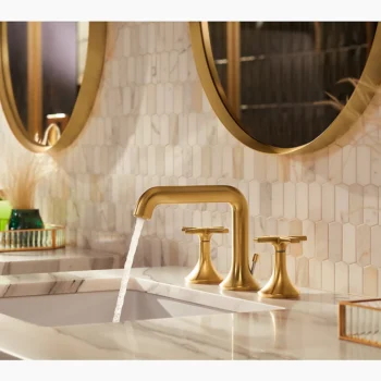 Kohler Occasion Bathroom sink faucet spout with Straight design, 1.0 gpm - Vibrant Brushed Nickel - Image 5