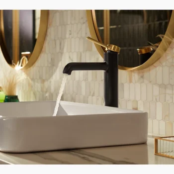 Kohler Occasion Tall single-handle bathroom sink faucet, 1.0 gpm - Vibrant French Gold - Image 11