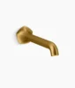 Kohler Occasion Wall-mount bathroom sink faucet spout with Straight design, 1.2 gpm – Vibrant Brushed Moderne Brass