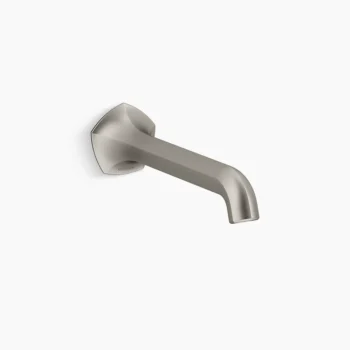 Kohler Occasion Wall-mount bathroom sink faucet spout with Straight design, 1.2 gpm - Vibrant Brushed Nickel