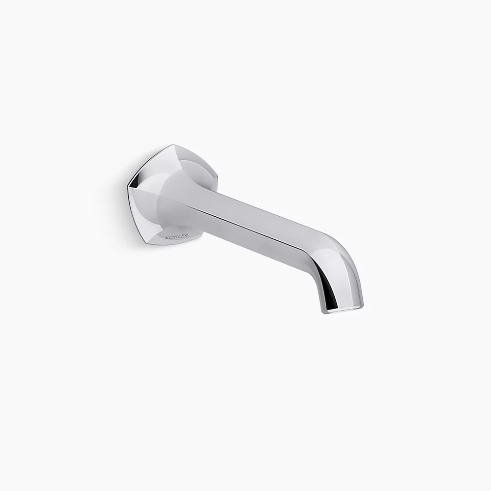Kohler Occasion Wall-mount bathroom sink faucet spout with Straight design, 1.2 gpm - Polished Chrome
