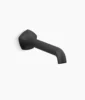 Kohler Occasion Wall-mount bathroom sink faucet spout with Straight design, 1.2 gpm – Matte Black