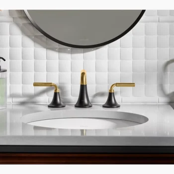 Kohler Tone Widespread bathroom sink faucet, 1.0 gpm - Polished Chrome - Image 4