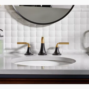 Kohler Tone Widespread bathroom sink faucet, 1.0 gpm - Polished Chrome - Image 5