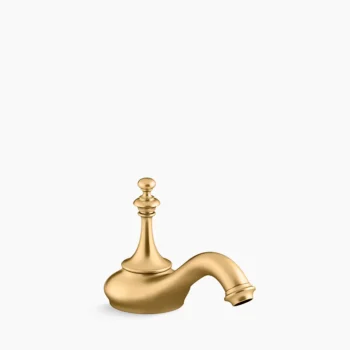 Kohler Artifacts with Tea design Bathroom sink faucet spout with Tea design, 1.2 gpm - Vibrant Brushed Moderne Brass