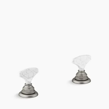 Kohler Artifacts Howlite T-handle bathroom sink faucet handles - Vibrant Brushed Nickel
