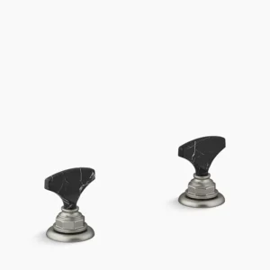 Kohler Artifacts Nero Marquina T-handle bathroom sink faucet handles – Vibrant Brushed Bronze