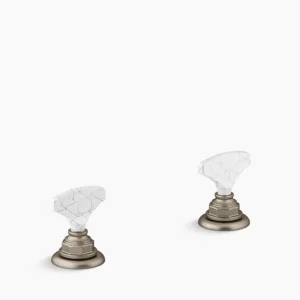 Kohler Artifacts Howlite T-handle bathroom sink faucet handles – Vibrant Brushed Bronze