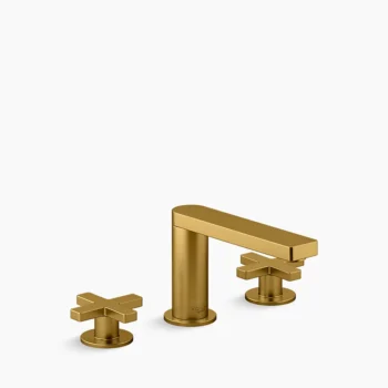 Kohler Composed Widespread bathroom sink faucet with Cross handles, 1.2 gpm - Vibrant Brushed Moderne Brass