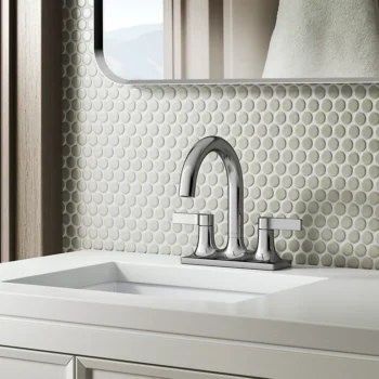 Kohler Venza Centerset bathroom sink faucet, 1.0 gpm - Matte Black - Image 2