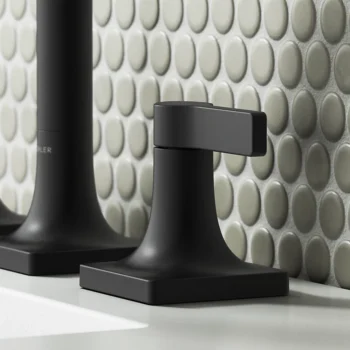 Kohler Venza Widespread bathroom sink faucet, 1.0 gpm - Matte Black - Image 7