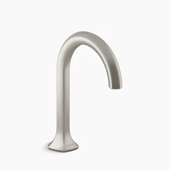 Kohler Occasion Bathroom sink faucet spout with Cane design, 1.0 gpm - Vibrant Brushed Nickel