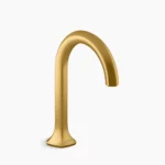Kohler Occasion Bathroom sink faucet spout with Cane design, 1.0 gpm - Vibrant Brushed Moderne Brass