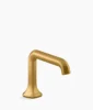 Kohler Occasion Bathroom sink faucet spout with Straight design, 1.0 gpm – Vibrant Brushed Moderne Brass