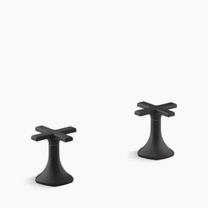 Kohler Occasion Cross bathroom sink faucet handles – Matte Black