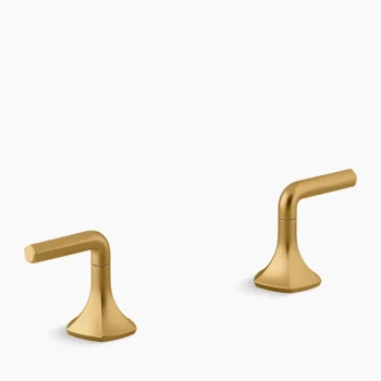 Kohler Occasion Lever bathroom sink faucet handles - Vibrant Brushed Moderne Brass
