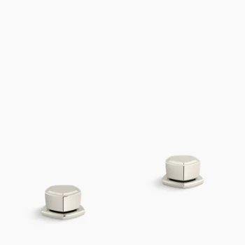 Kohler Occasion Knob bathroom sink faucet handles - Vibrant Polished Nickel