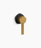 Kohler Occasion Wall-mount bathroom sink faucet handle – Matte Black with Moderne Brass