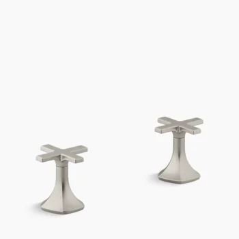 Kohler Occasion Cross bathroom sink faucet handles - Vibrant Brushed Nickel