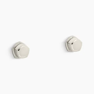 Kohler Occasion Wall-mount bathroom sink faucet Knob handle trim, 1.2 gpm – Vibrant Polished Nickel