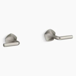 Kohler Occasion Wall-mount bathroom sink faucet Lever handle trim, 1.2 gpm – Vibrant Brushed Nickel