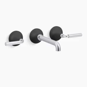 Kohler Tone Wall-mount bathroom sink faucet trim, 1.2 gpm – Polished Chrome with Matte Black
