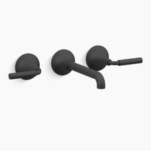 Kohler Tone Wall-mount bathroom sink faucet trim, 1.2 gpm – Matte Black