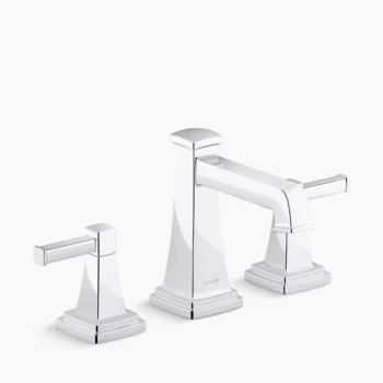 Kohler Riff Widespread bathroom sink faucet, 1.0 gpm - Polished Chrome