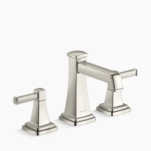 Kohler Riff Widespread bathroom sink faucet, 1.0 gpm – Vibrant Polished Nickel