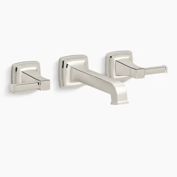 Kohler Riff Wall-mount bathroom sink faucet trim, 1.2 gpm - Vibrant Polished Nickel
