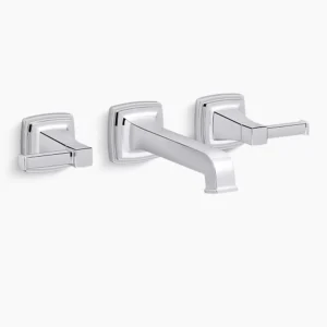 Kohler Riff Wall-mount bathroom sink faucet trim, 1.2 gpm – Polished Chrome
