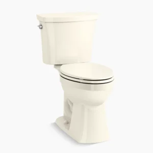 Kohler Kelston Two-piece elongated toilet, 1.28 gpf – Biscuit