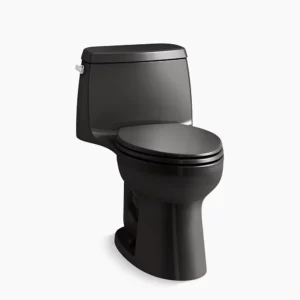 Kohler Santa Rosa‚ ContinuousClean ST one-piece compact elongated toilet, 1.28 gpf – Black