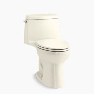 Kohler Santa Rosa‚ ContinuousClean ST one-piece compact elongated toilet, 1.28 gpf – Biscuit