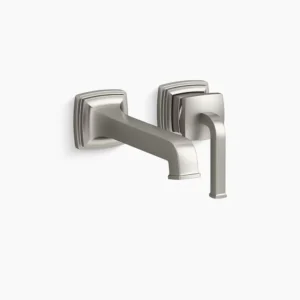Kohler Riff Wall-mount single-handle bathroom sink faucet, 1.2 gpm – Vibrant Brushed Nickel