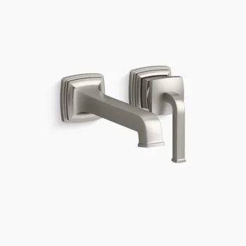 Kohler Riff Wall-mount single-handle bathroom sink faucet, 1.2 gpm - Vibrant Brushed Nickel