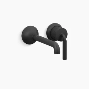 Kohler Tone Wall-mount single-handle bathroom sink faucet, 1.2 gpm – Matte Black