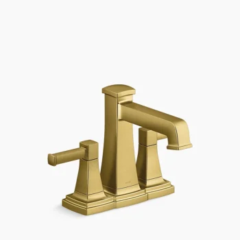 Kohler Riff Centerset bathroom sink faucet, 1.0 gpm - Vibrant Brushed Moderne Brass