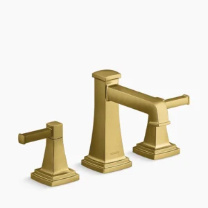 Kohler Riff Widespread bathroom sink faucet, 1.0 gpm – Vibrant Brushed Moderne Brass