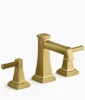 Kohler Riff Widespread bathroom sink faucet, 1.0 gpm – Vibrant Brushed Moderne Brass