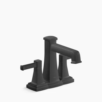 Kohler Riff Centerset bathroom sink faucet, 1.0 gpm - Matte Black